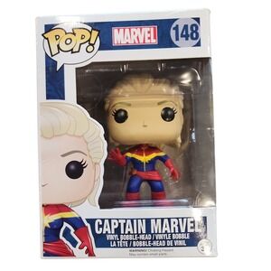 Funko Pop Marvel Captain Marvel 148 Vinyl Bobble-Head Figure MCU Collectible